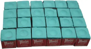 24 pcs Green Master Pool Cue Chalk