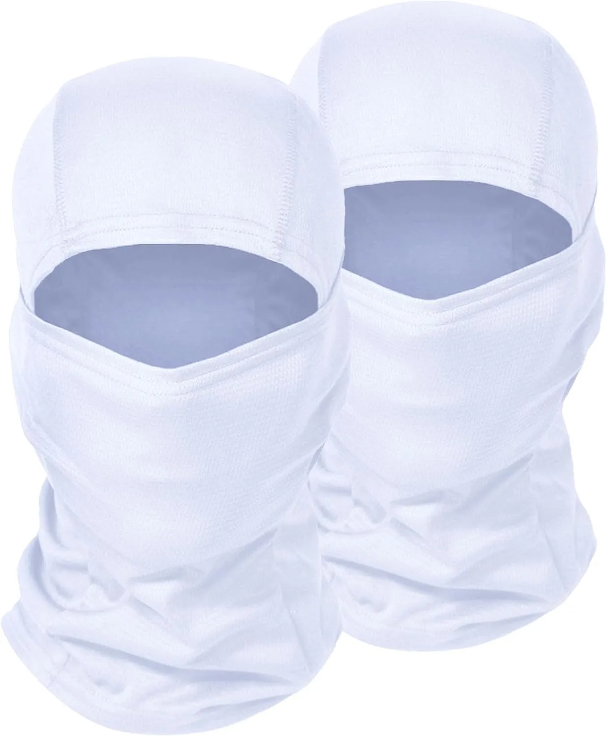 2PCS White Sheisty Football Ski Mask, Baklava Shisty Full Face Masks for Men Helmets Motorcycle Sports Balaclava Mask