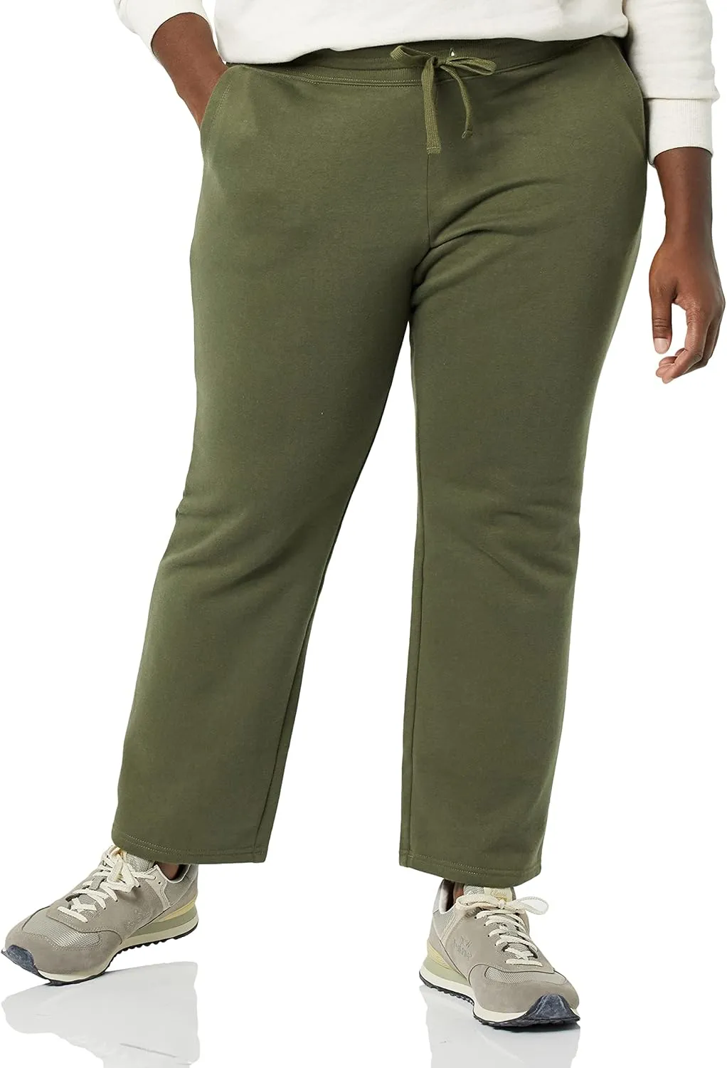Amazon Essentials Straight Leg Sweatpants with Drawstring for Women, Fleece - (Available in Plus Size)