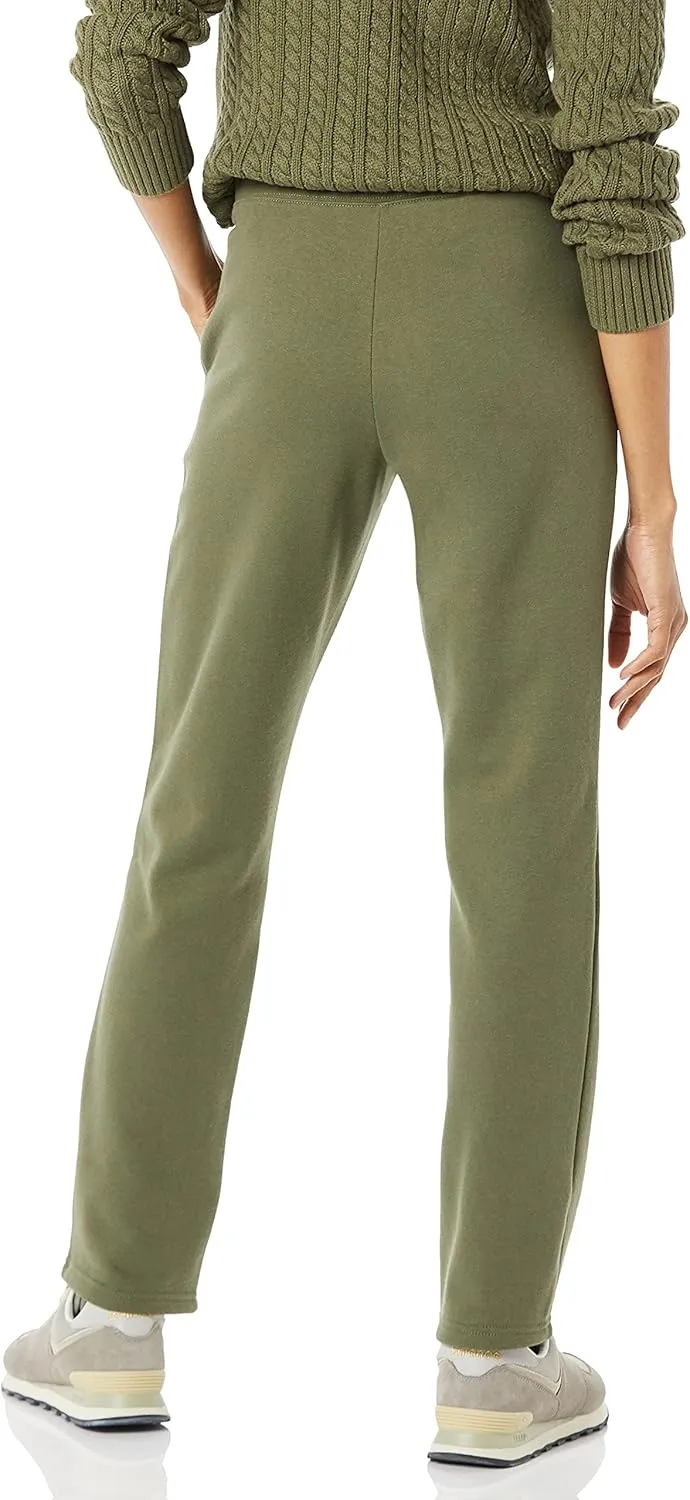 Amazon Essentials Straight Leg Sweatpants with Drawstring for Women, Fleece - (Available in Plus Size)