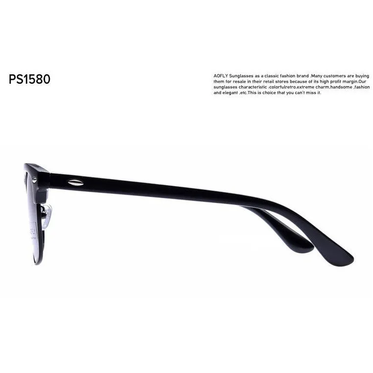 AOFLY Black Frame Men's Clubmaster Sunglasses