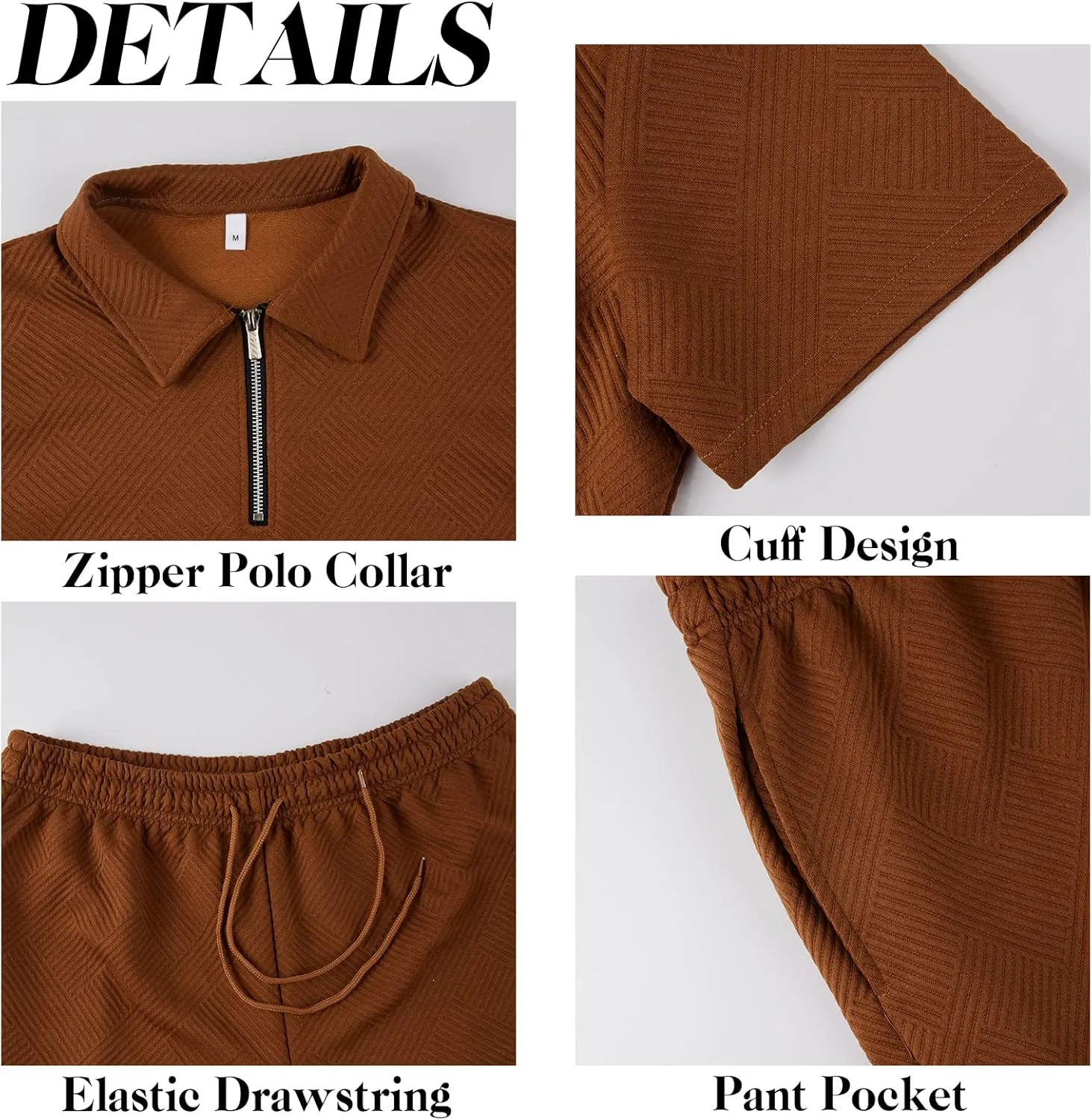 Aulemen Mens 2 Piece Zip Tracksuit Short Sleeve Print Polo Shirt and Shorts Sets Summer Outfits for Men