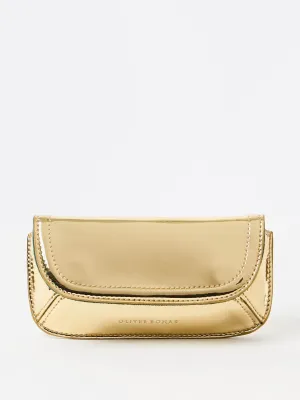 Carly gold patent sunglasses case