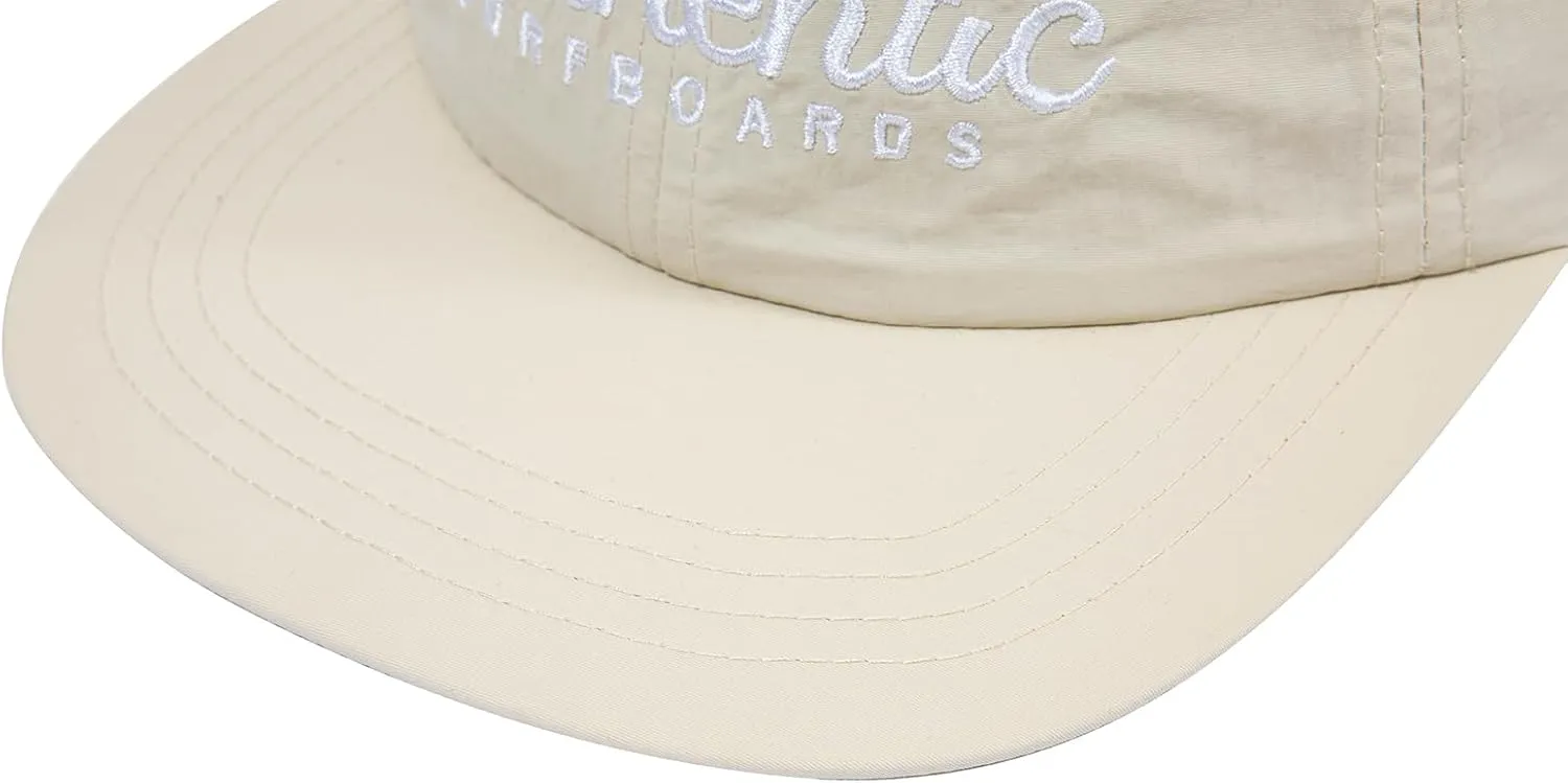 Clakllie Waterproof 5 Panel Hat for Men Quick Dry Flat Brim Baseball Cap Embroidered Trucker Hats for Running Camp Hiking Hat