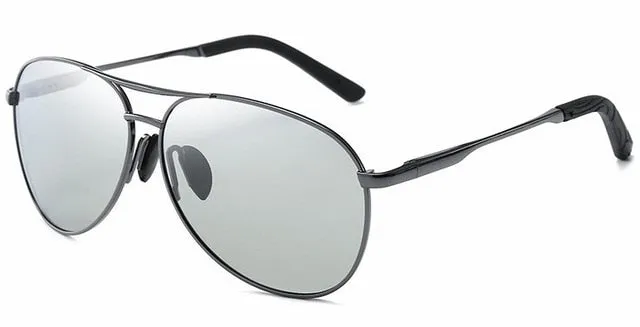Color Changing Aviation Metal Frame Polarized Sunglasses