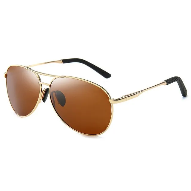 Color Changing Aviation Metal Frame Polarized Sunglasses