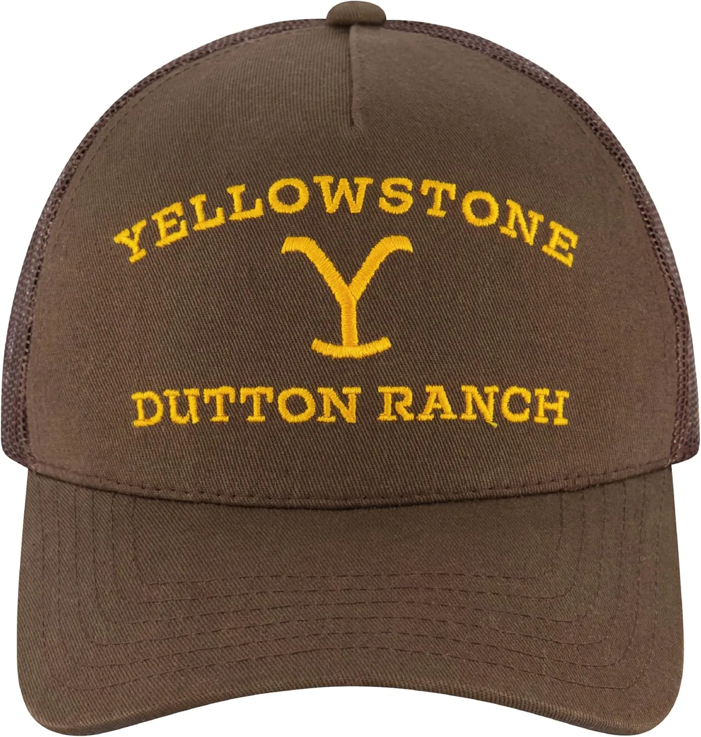 Concept One Yellowstone Trucker Hat, Adjustable Snapback Mesh Baseball Hat with Curved Brim