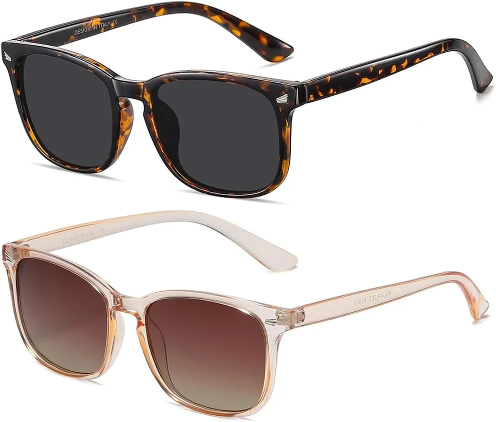DUSHINE Polarized Sunglasses for Women Classic Retro Style UV400 Protection