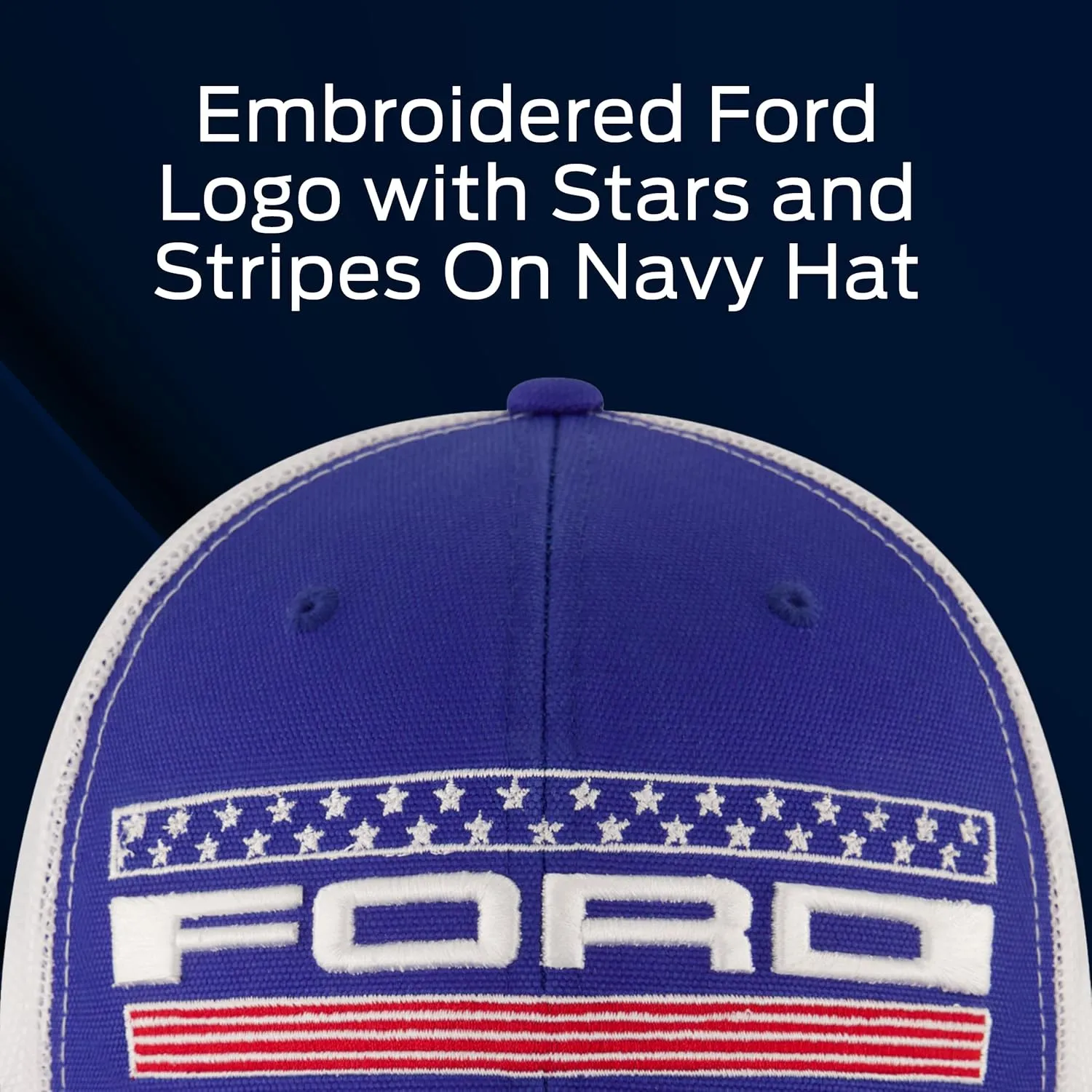 Ford Truck Hat, Logo Mesh Adjustable Baseball Cap with Curved Brim