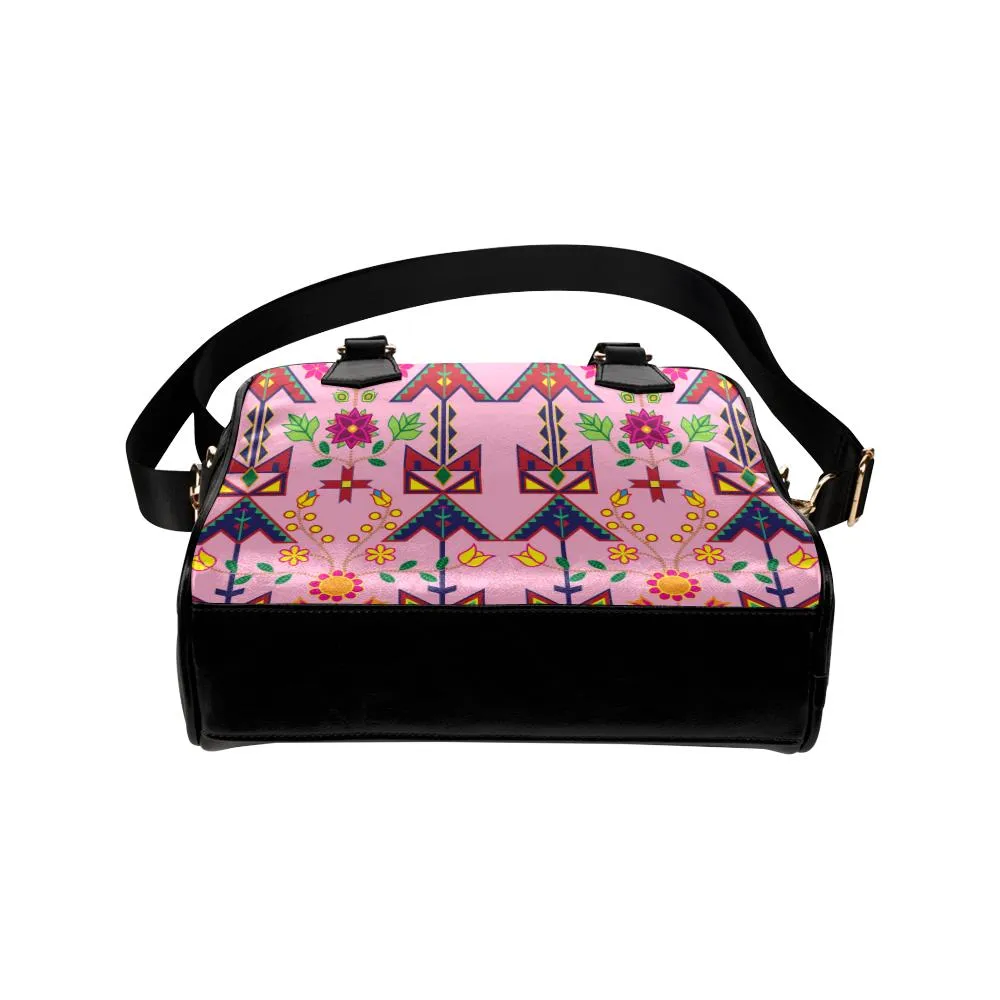 Geometric Floral Spring-Sunset Shoulder Handbag
