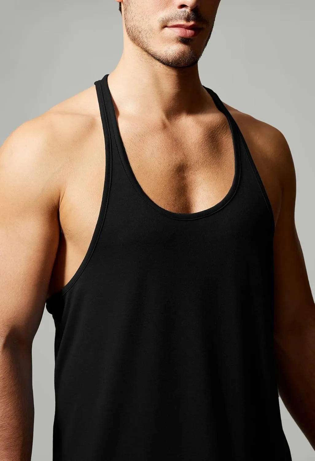 GYM REVOLUTION Men's 5 Pack Workout Fitness Tank Tops Muscle Gym Sleeveless Shirts