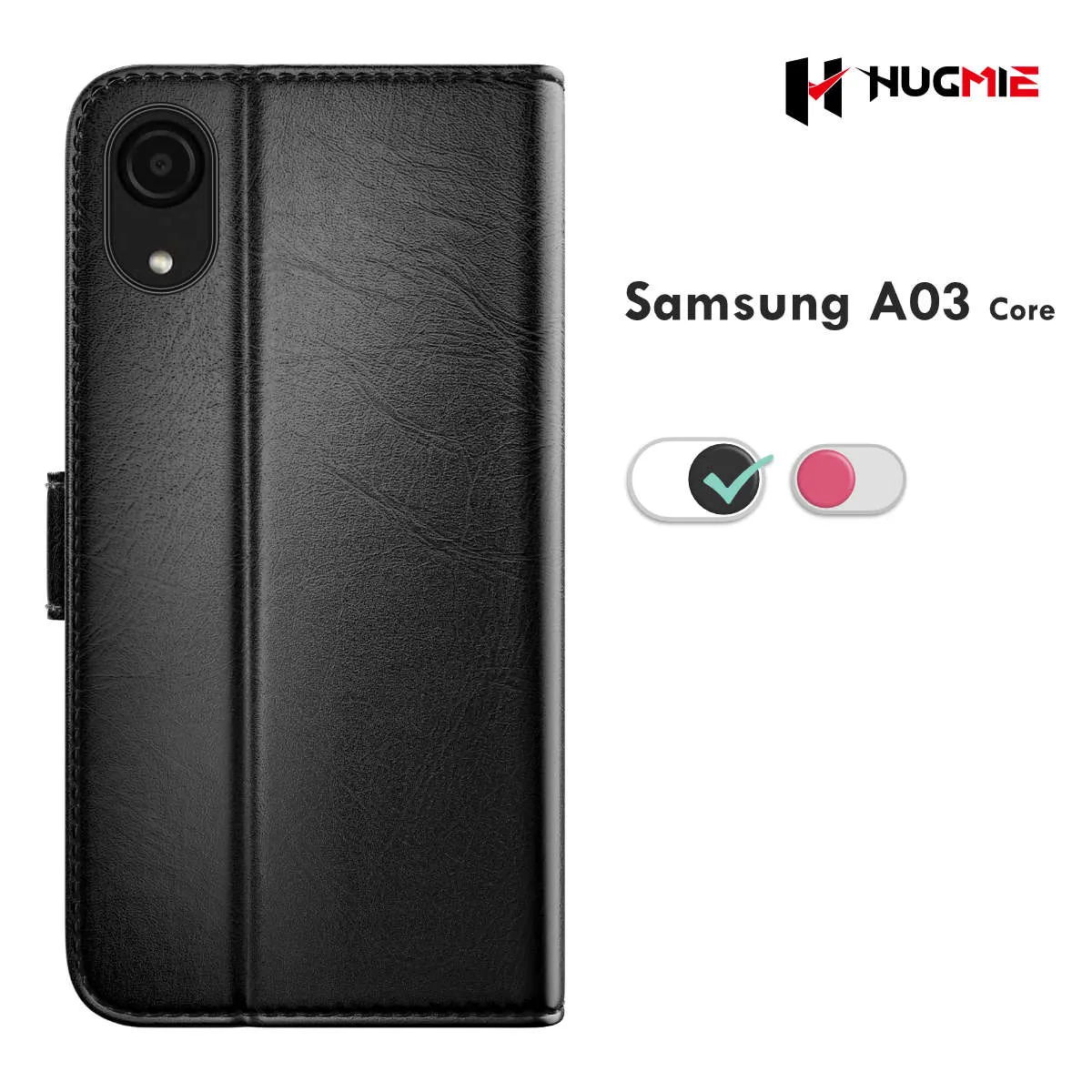 Hugmie® Classic Series Samsung A03 Core Leather Folio Case