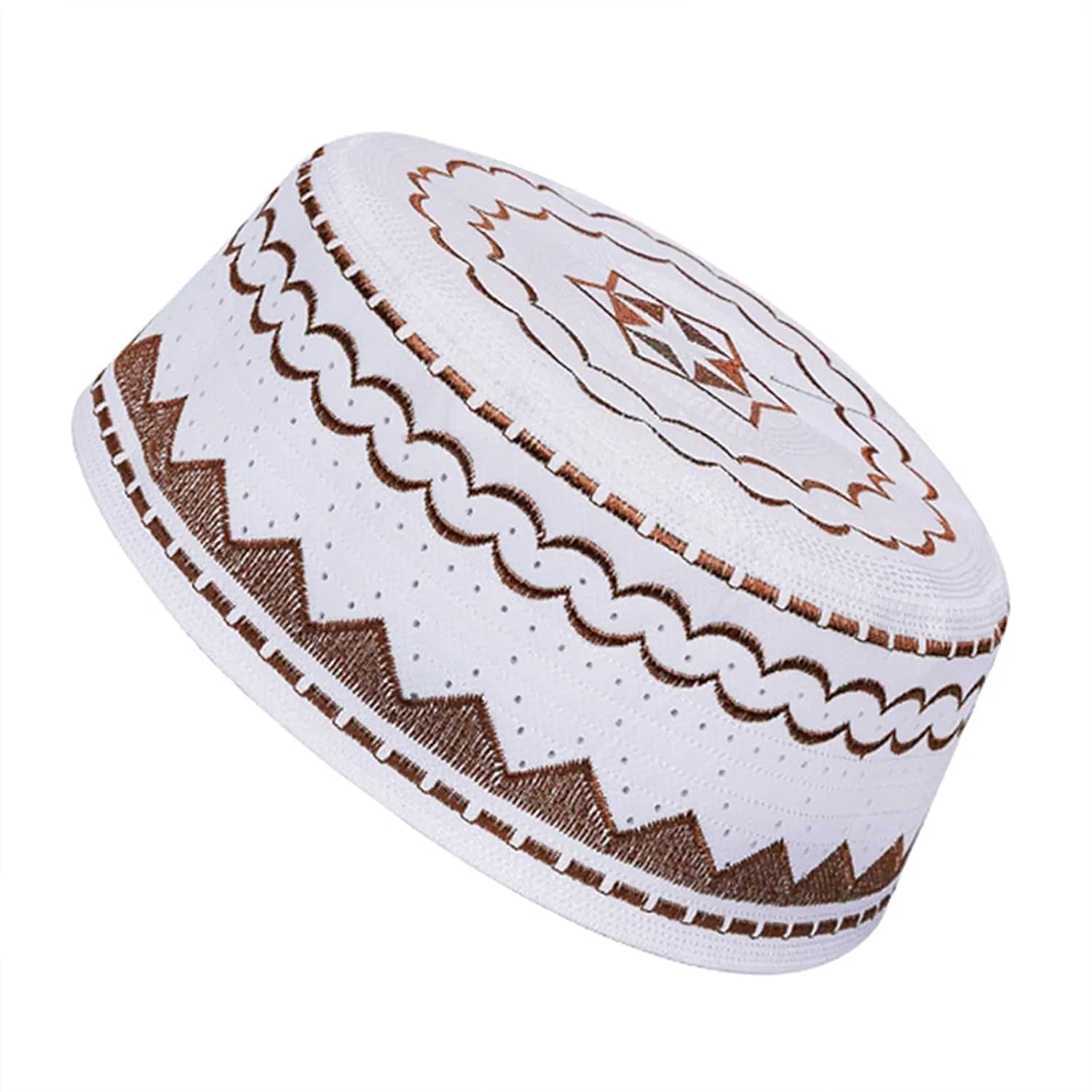 Islamic Men Prayer Kufi Hat Muslim Arabian Embroidered Skull Cap Arab Indian Religious Praying Cap Ramadan Eid Gift