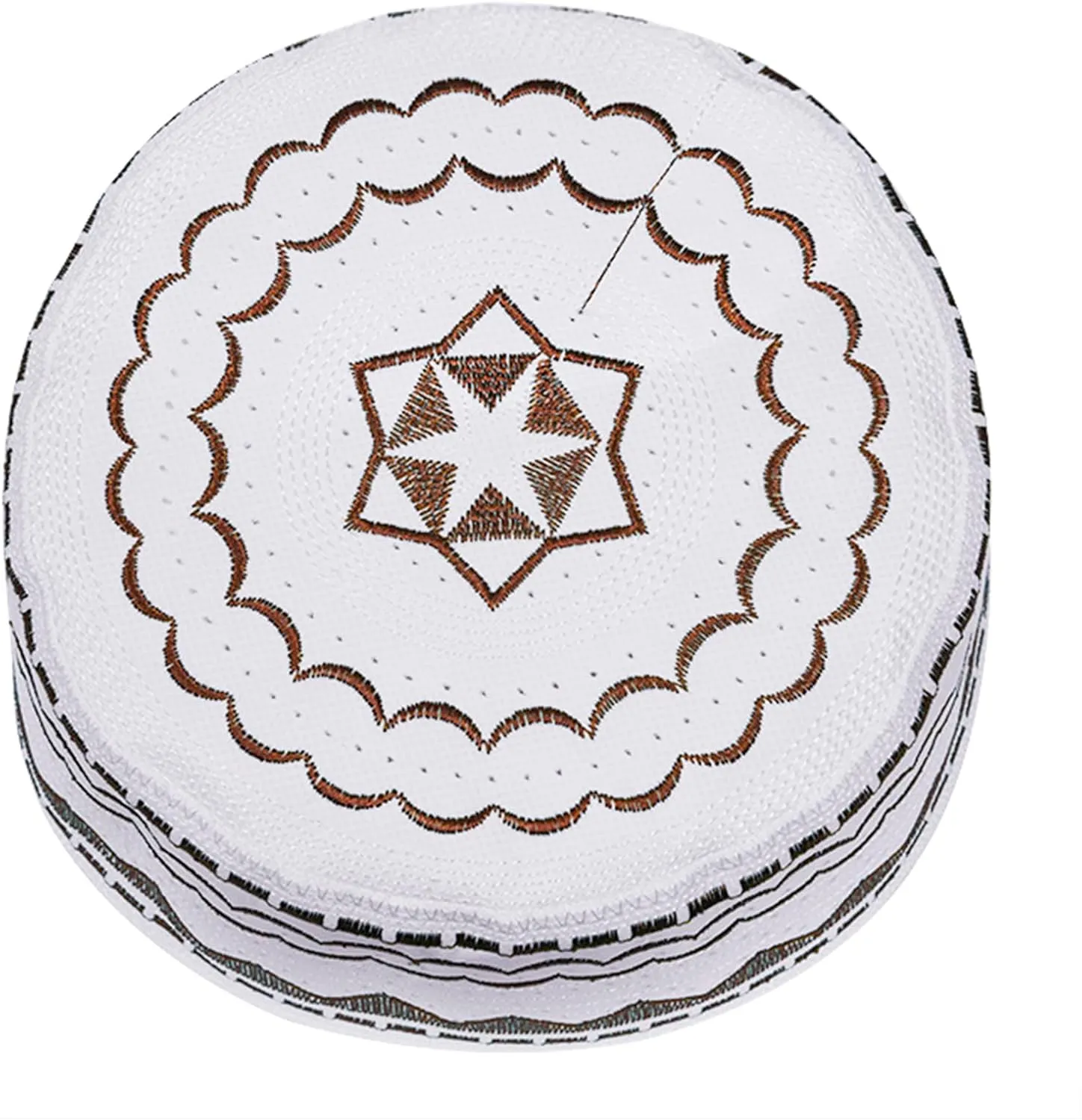 Islamic Men Prayer Kufi Hat Muslim Arabian Embroidered Skull Cap Arab Indian Religious Praying Cap Ramadan Eid Gift