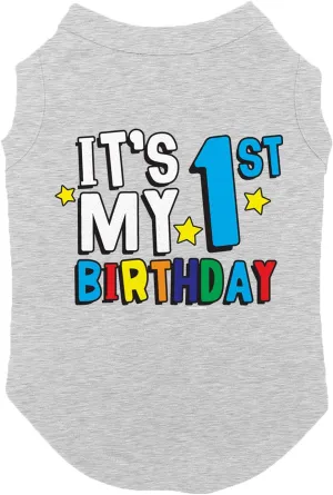 It's My 1st Birthday - First Dog Shirt (Light Gray, 2X-Large)