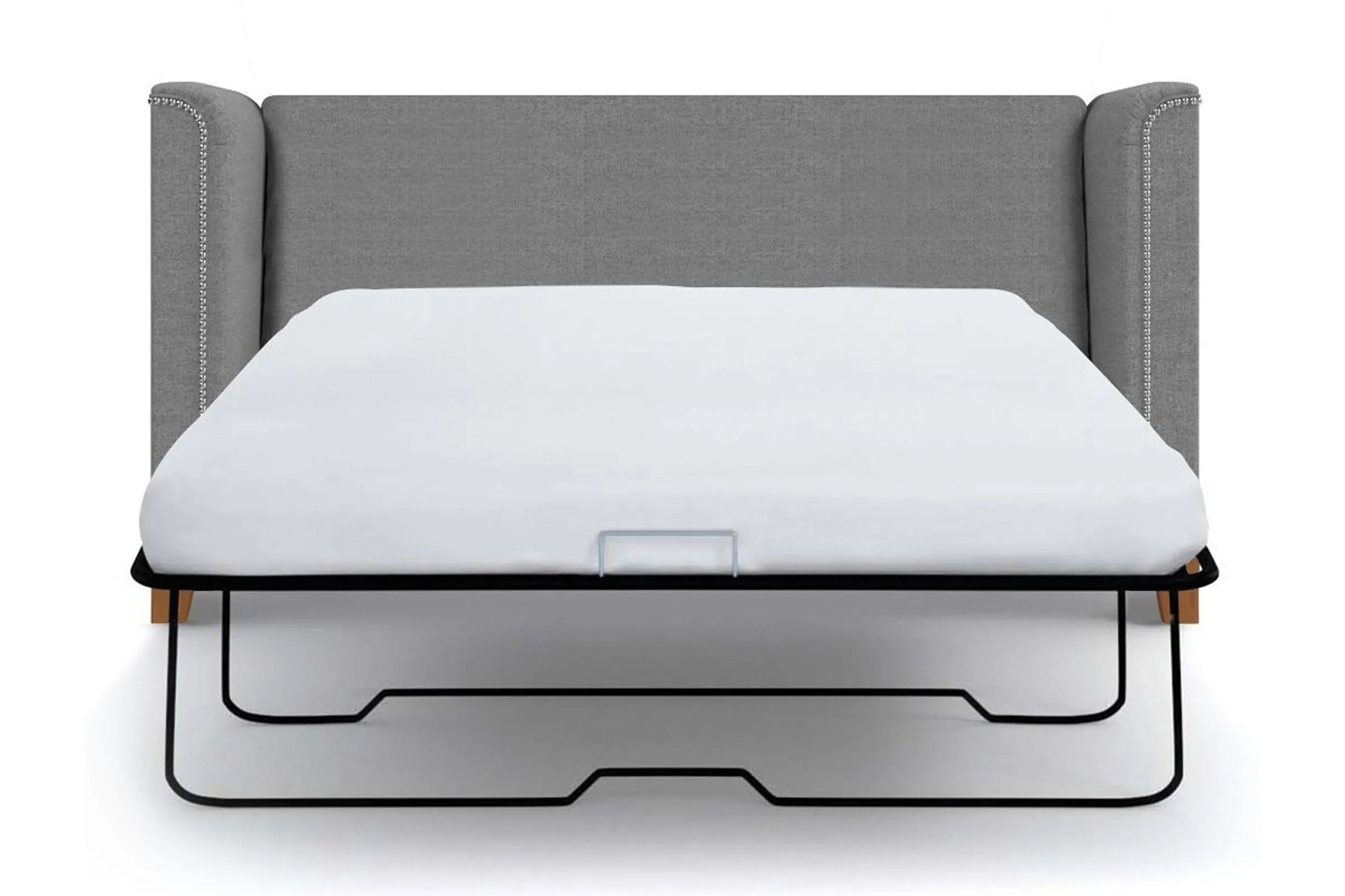 La Brea Twin Size Sleeper Sofa Bed :: Leg Finish: Pecan / Sleeper Option: Deluxe Innerspring Mattress