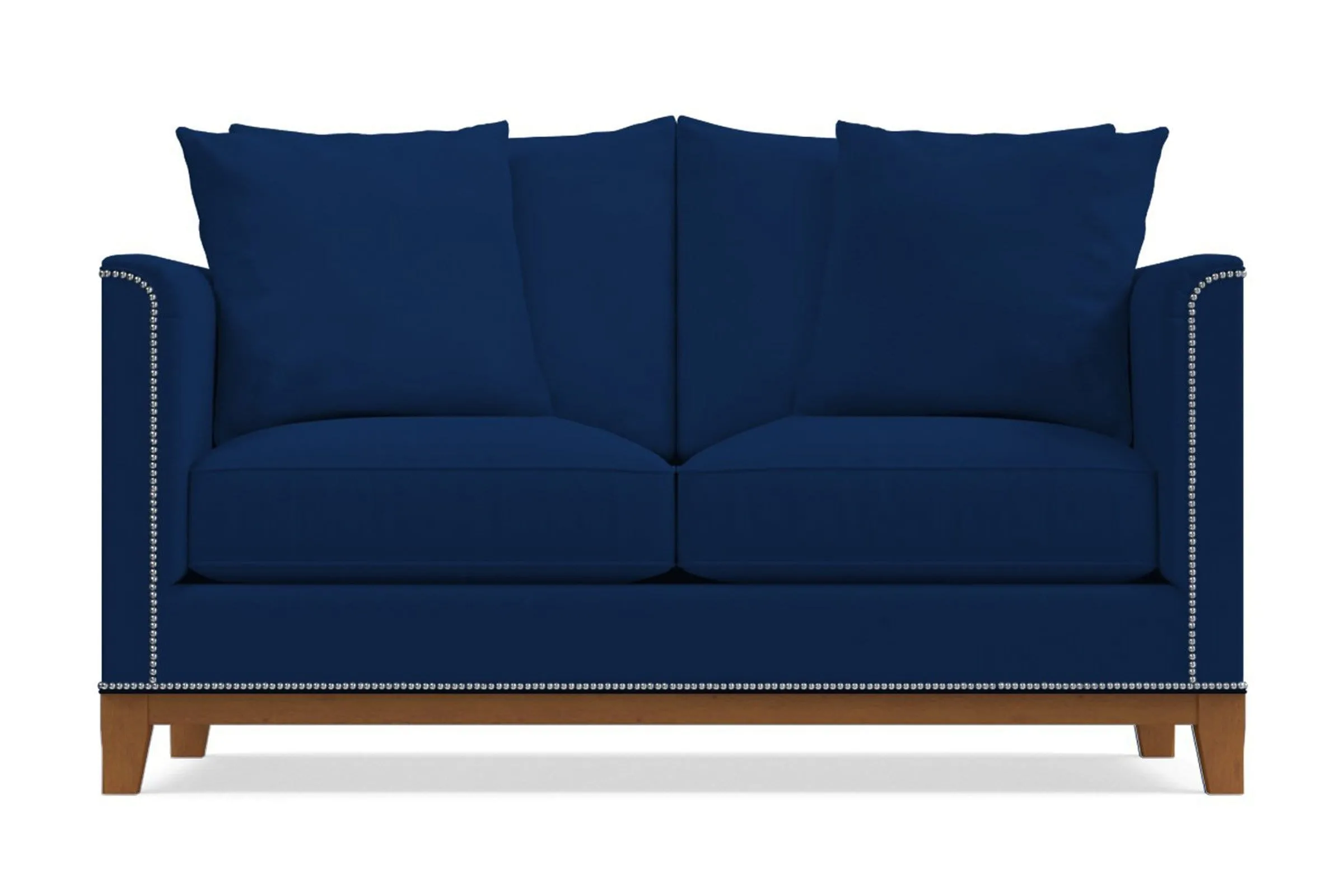 La Brea Twin Size Sleeper Sofa Bed :: Leg Finish: Pecan / Sleeper Option: Deluxe Innerspring Mattress