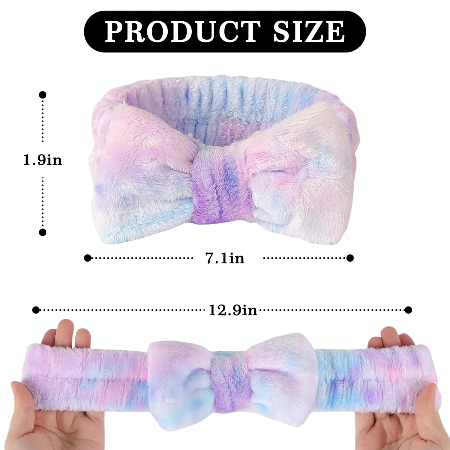 LADES Soft Skincare Headband  Adjustable, Comfortable & Stretchy Fabric, Cute Patterns for Makeup, Facial  Non-Slip, Headband for Hair Control