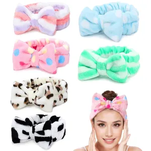 LADES Soft Skincare Headband  Adjustable, Comfortable & Stretchy Fabric, Cute Patterns for Makeup, Facial  Non-Slip, Headband for Hair Control