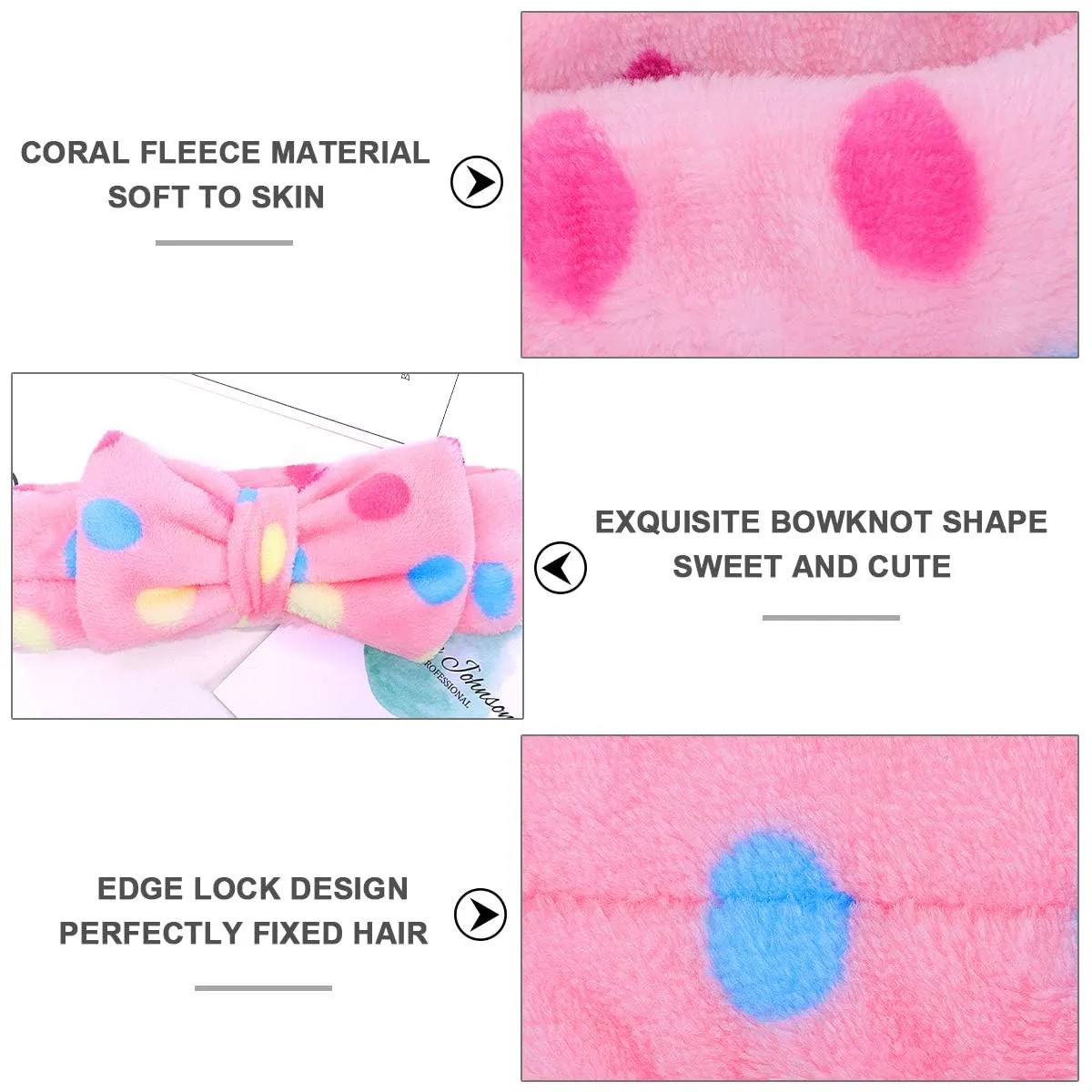 LADES Soft Skincare Headband  Adjustable, Comfortable & Stretchy Fabric, Cute Patterns for Makeup, Facial  Non-Slip, Headband for Hair Control