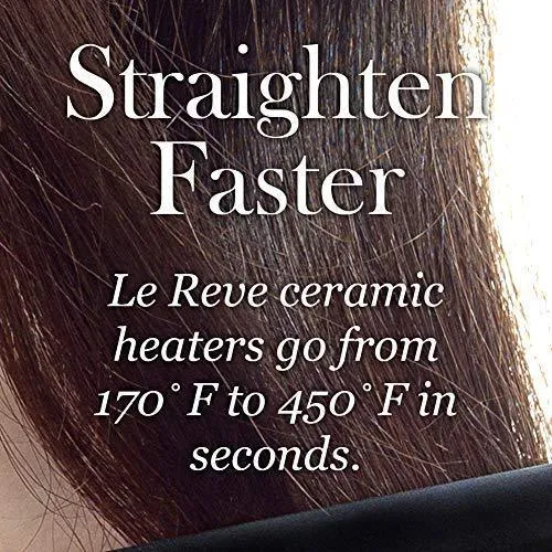 L’Ange Hair Le Rêve Blush Titanium Straightener - 2 in 1 Ceramic Hair Straightener - Titanium Hair Straightener with Dual Voltage - Ionic Straightener with Digital Display - 1“ Plate, MSRP $179.00