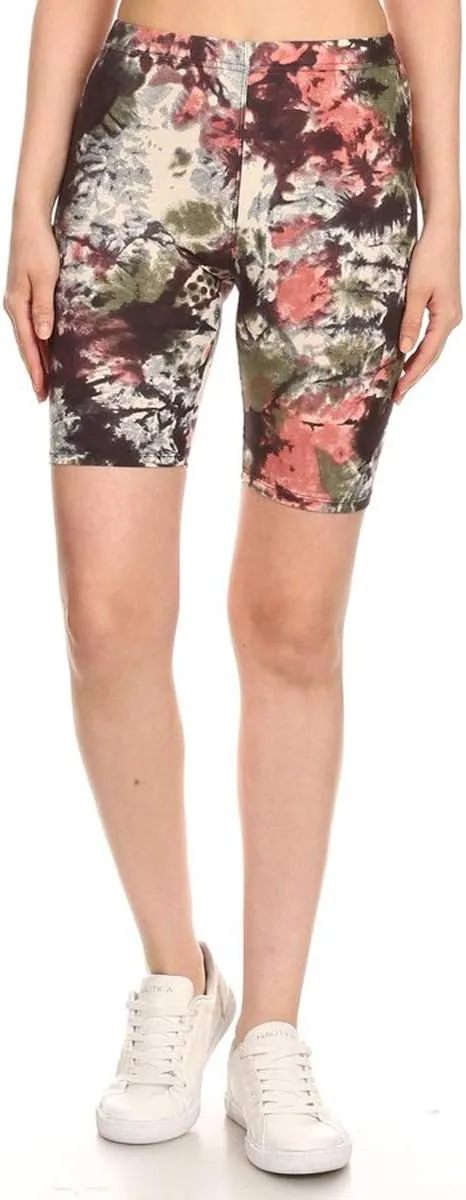 Leggings Depot Printed Fashion Biker Shorts