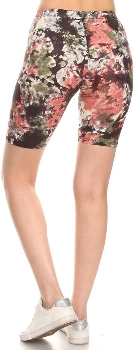 Leggings Depot Printed Fashion Biker Shorts