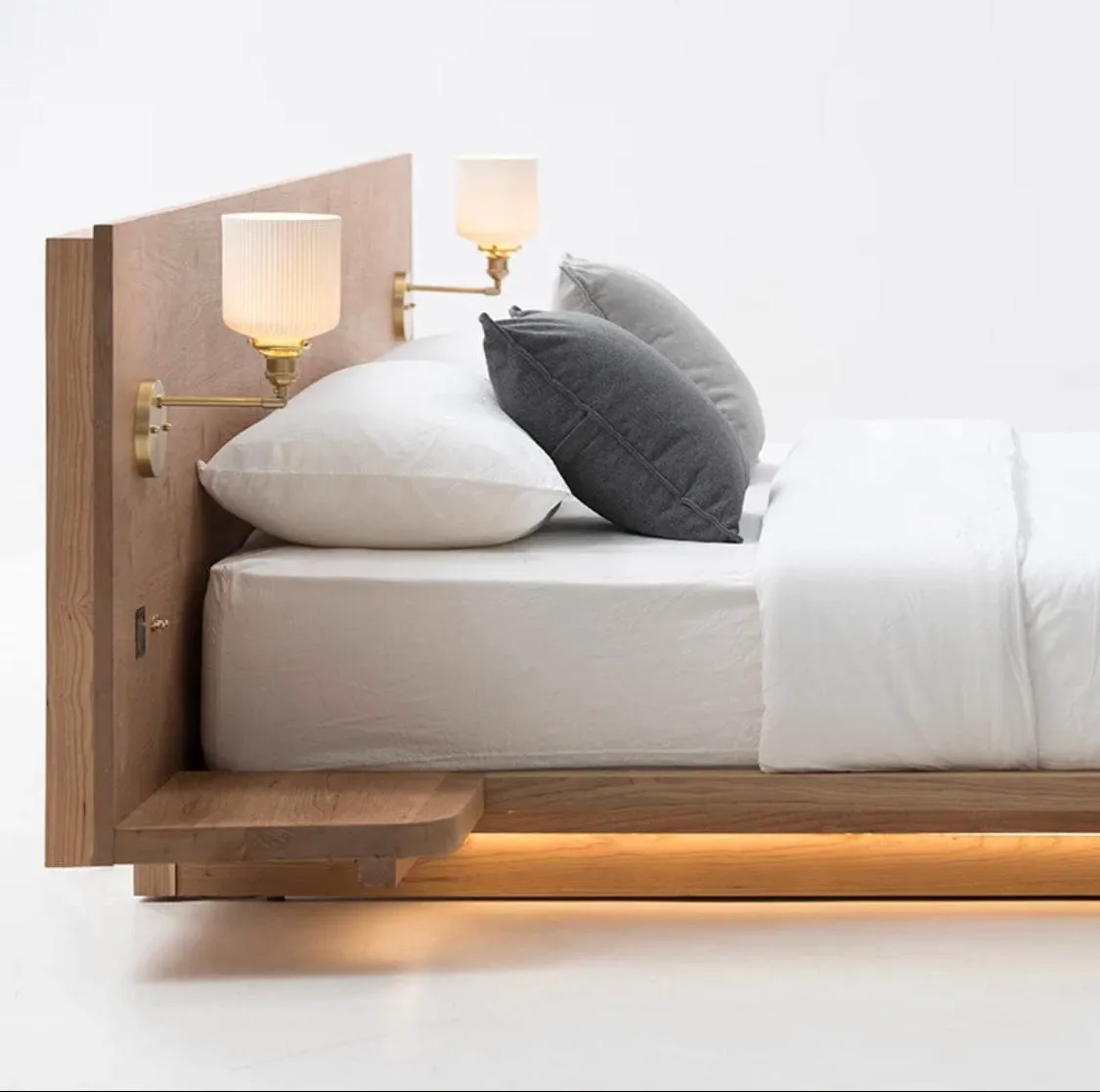 Melissa Floating Wooden Bed Frame