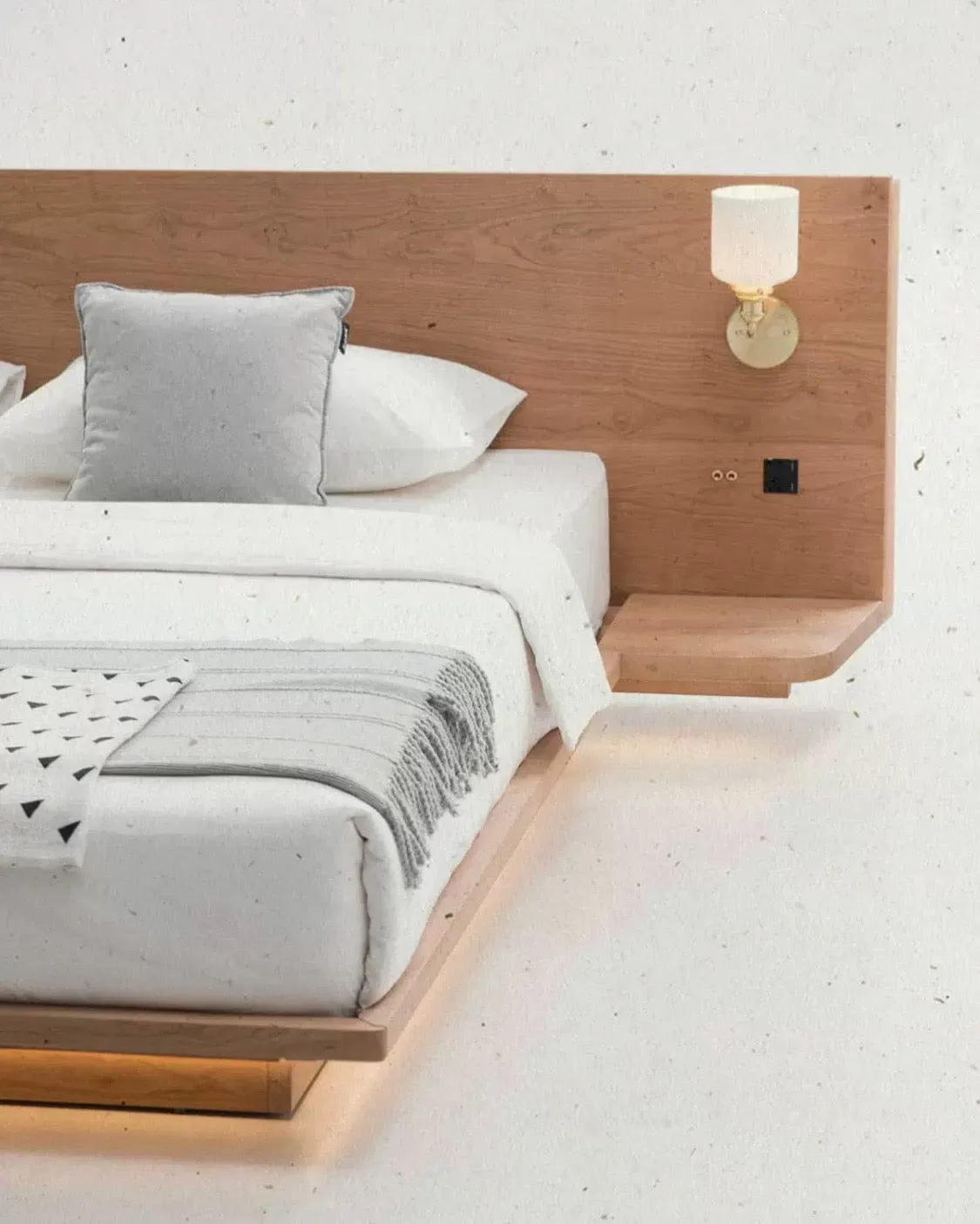 Melissa Floating Wooden Bed Frame