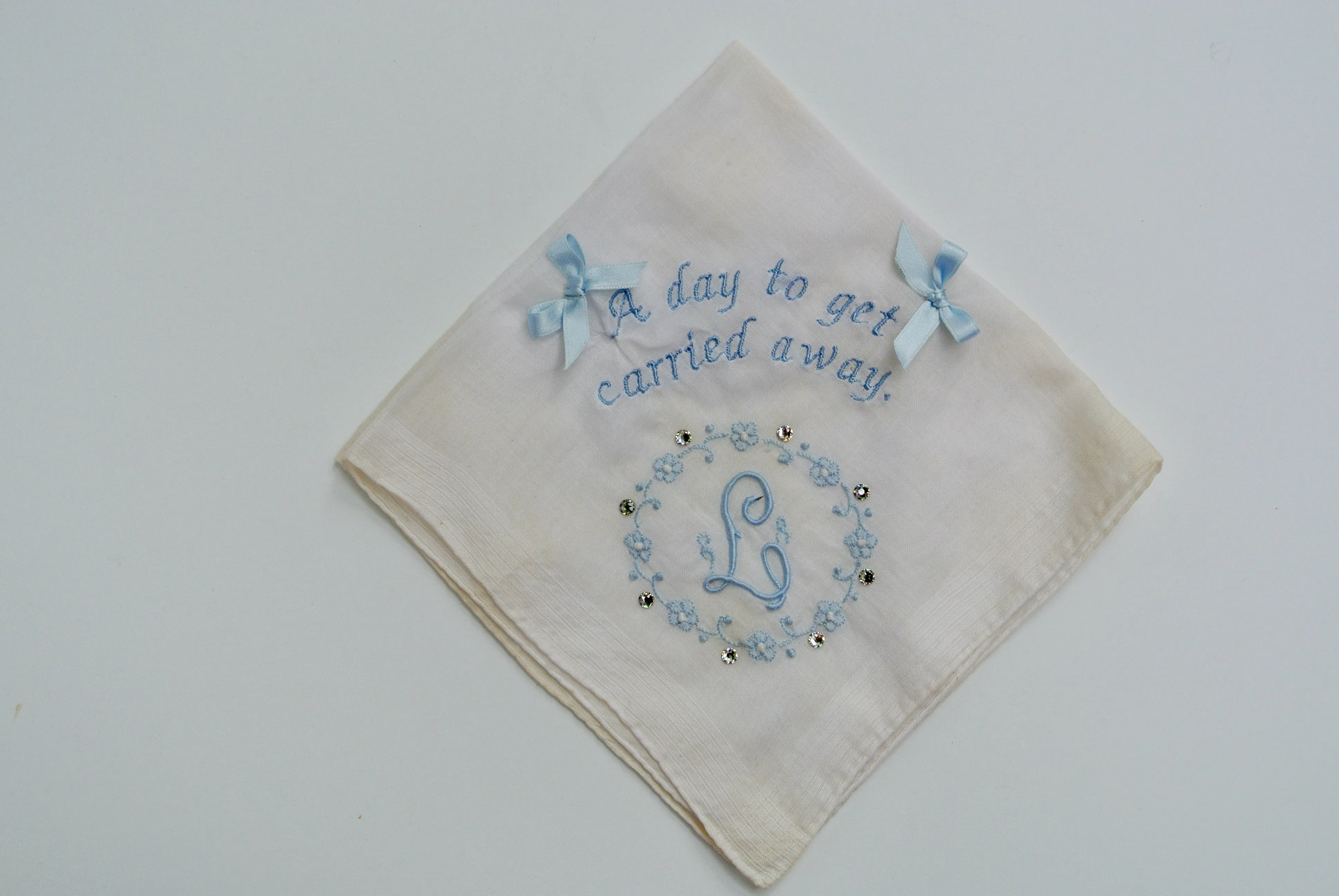 "A Day To Get Carried Away" Wedding Handkerchief
