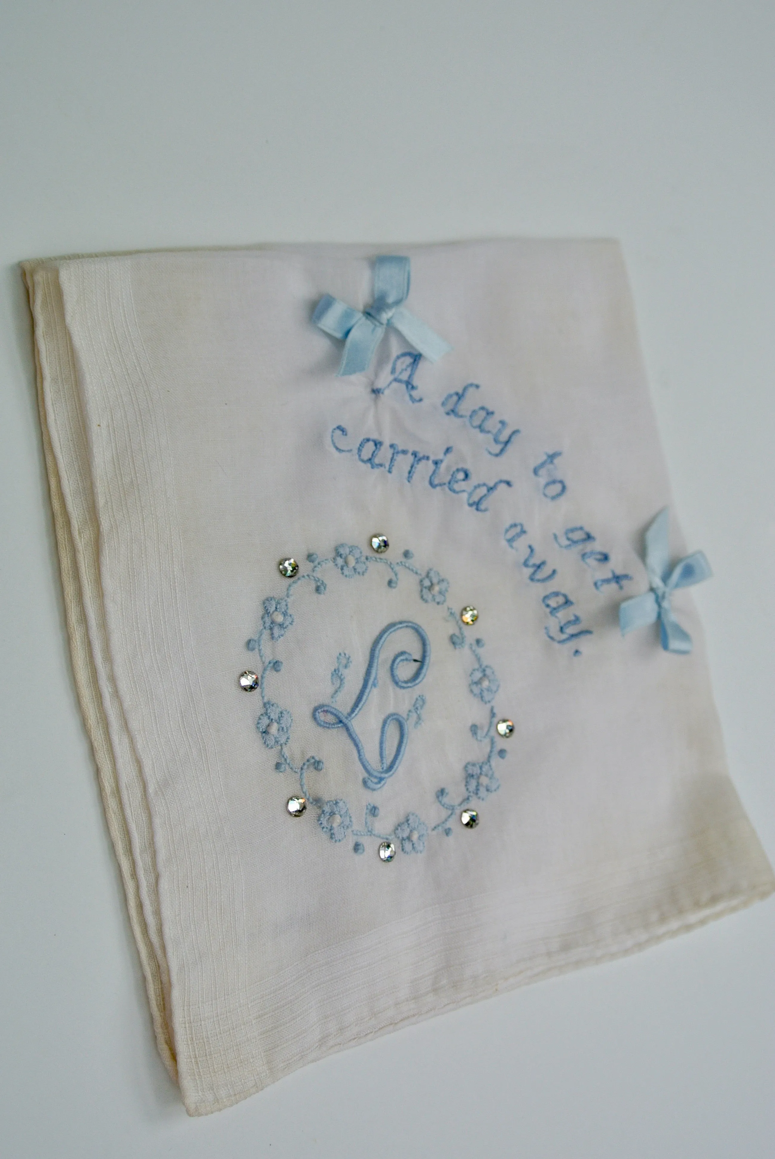 "A Day To Get Carried Away" Wedding Handkerchief