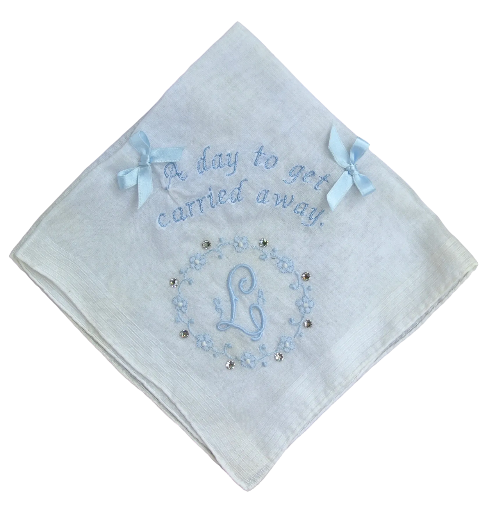 "A Day To Get Carried Away" Wedding Handkerchief