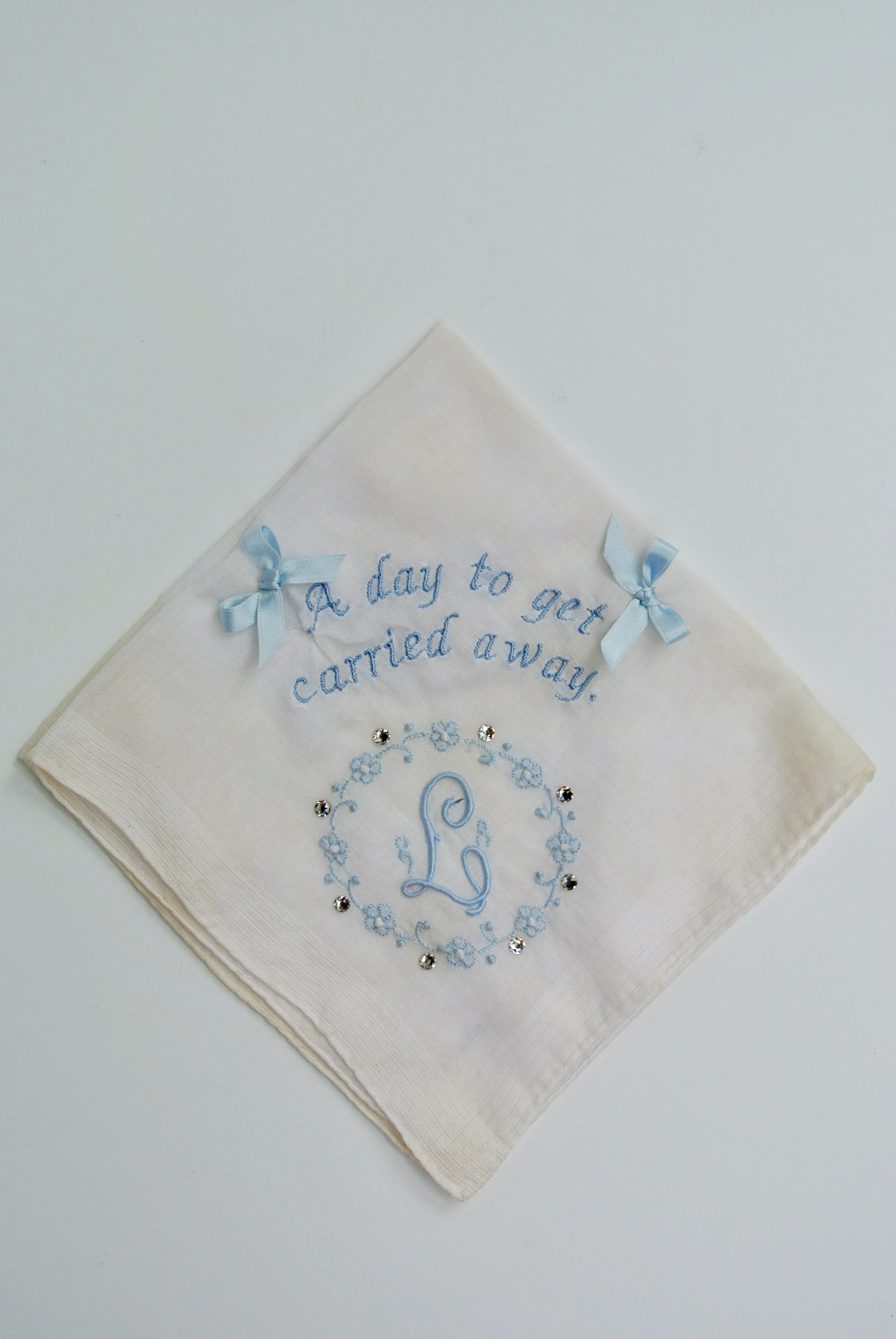 "A Day To Get Carried Away" Wedding Handkerchief