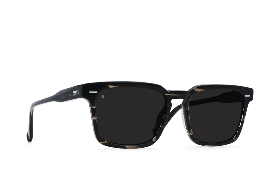 Raen Adin Unisex Sunglasses - Licorice/Dark Smoke