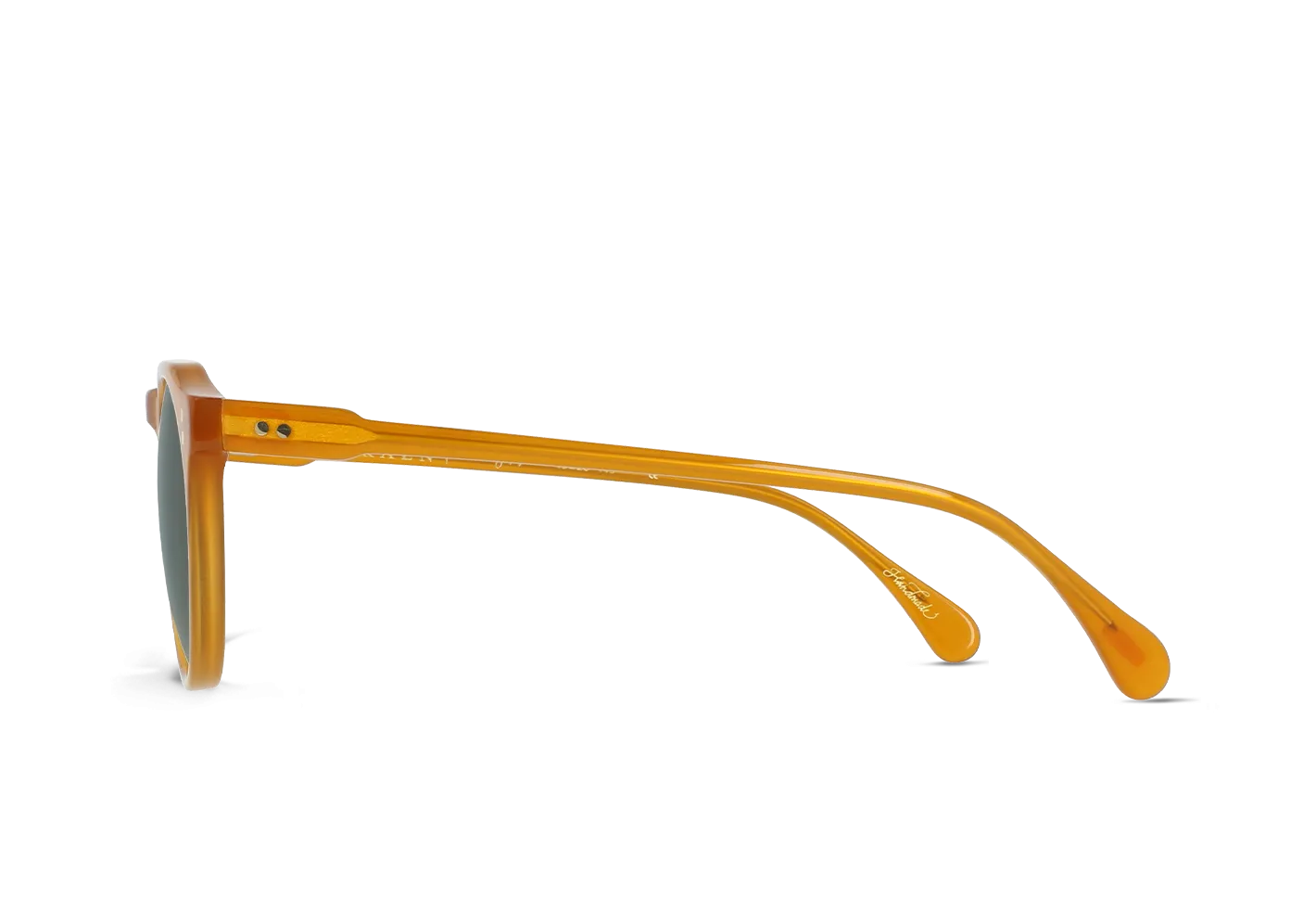 Raen Remmy Unisex Retro Round Sunglasses - Honey/Green Polarized