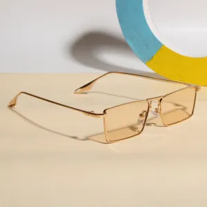 Rebel Gold Champion Rectangle Sunglasses