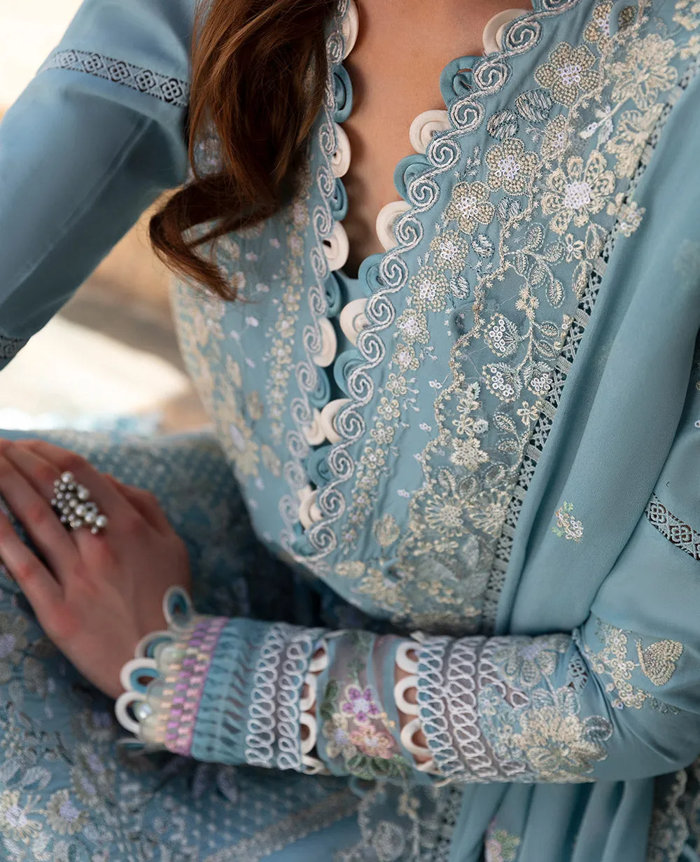 Republic Womenswear Ilana Eid Luxury Lawn – Azure (D4-B)