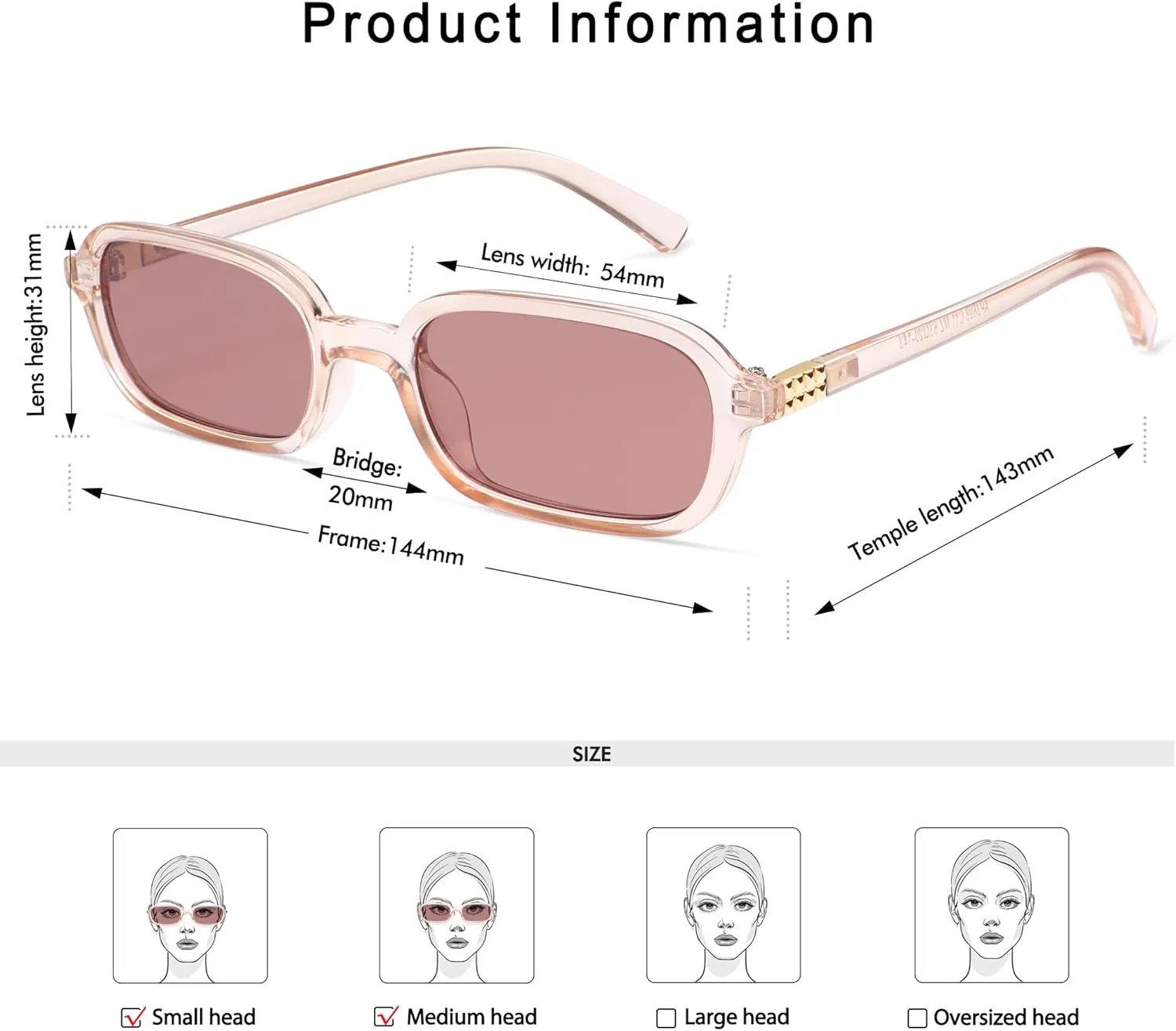 Retro Rectangular Sunglasses for Women Vintage Fashion Trendy Funny Small 90s Square Sunnies 2025 AP3698