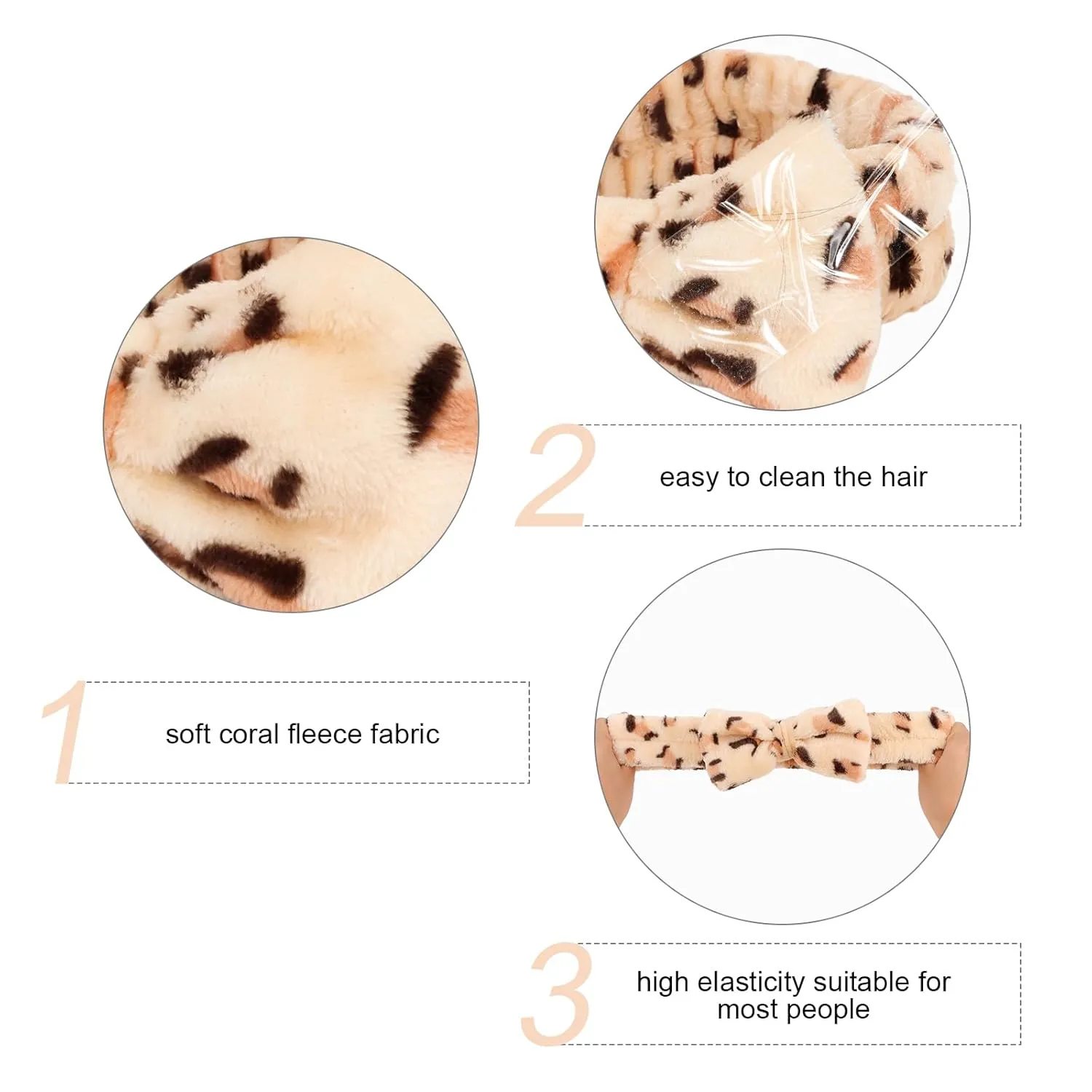 Semato Bachelorette Party Favor Set Bride Spa Headband Bride Headband and Bridesmaid Headband Skincare Headbands for Women Cute Bow Head Bands Party Supplies (1 bride  7 leopard)