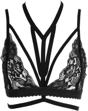 Sexy Lingerie for Women: Harness Bras - Hollow Out, See-Through, Elastic, Cupless, Cage Bras - Bondage Bustier Top