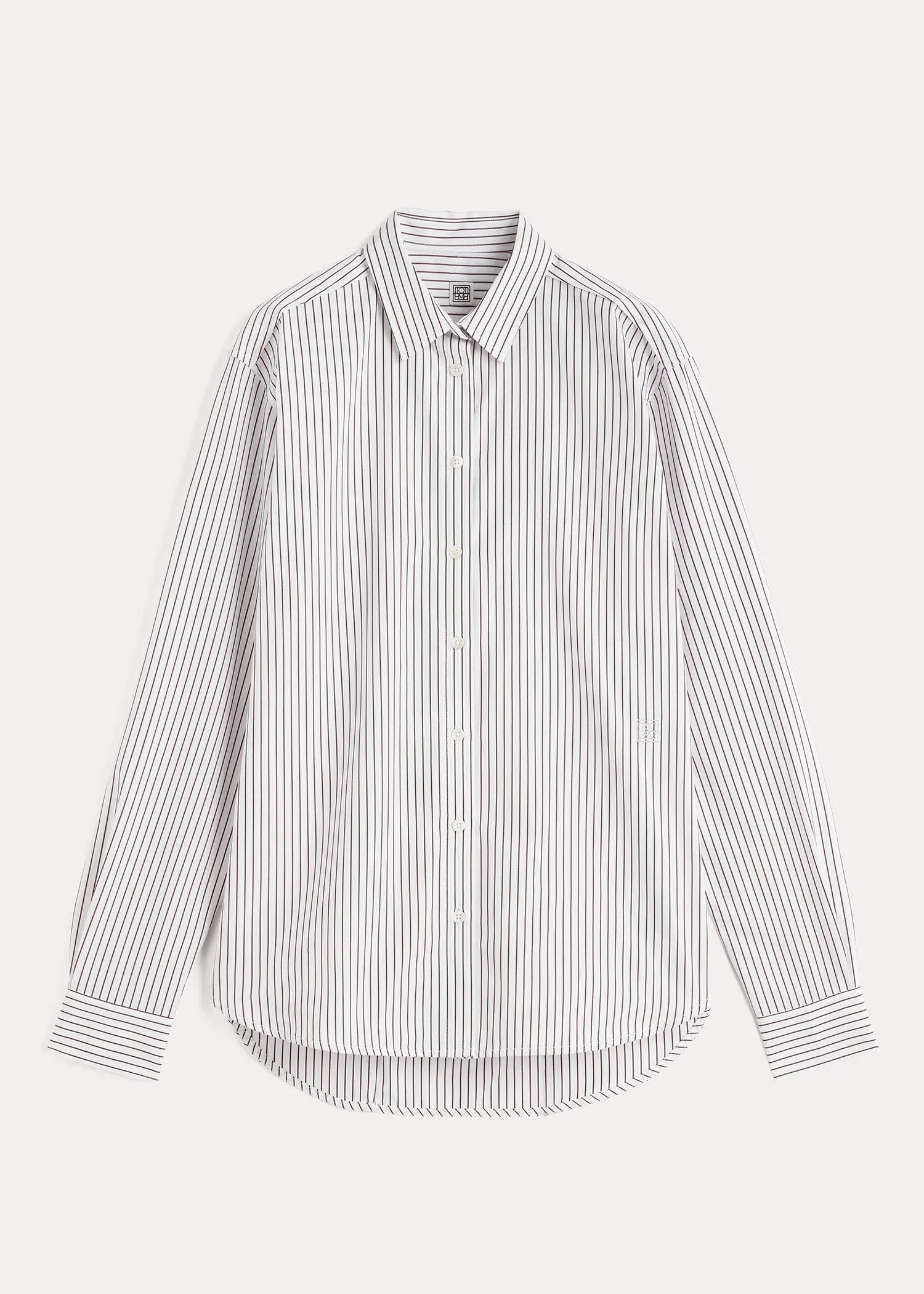 Signature cotton shirt white/brown