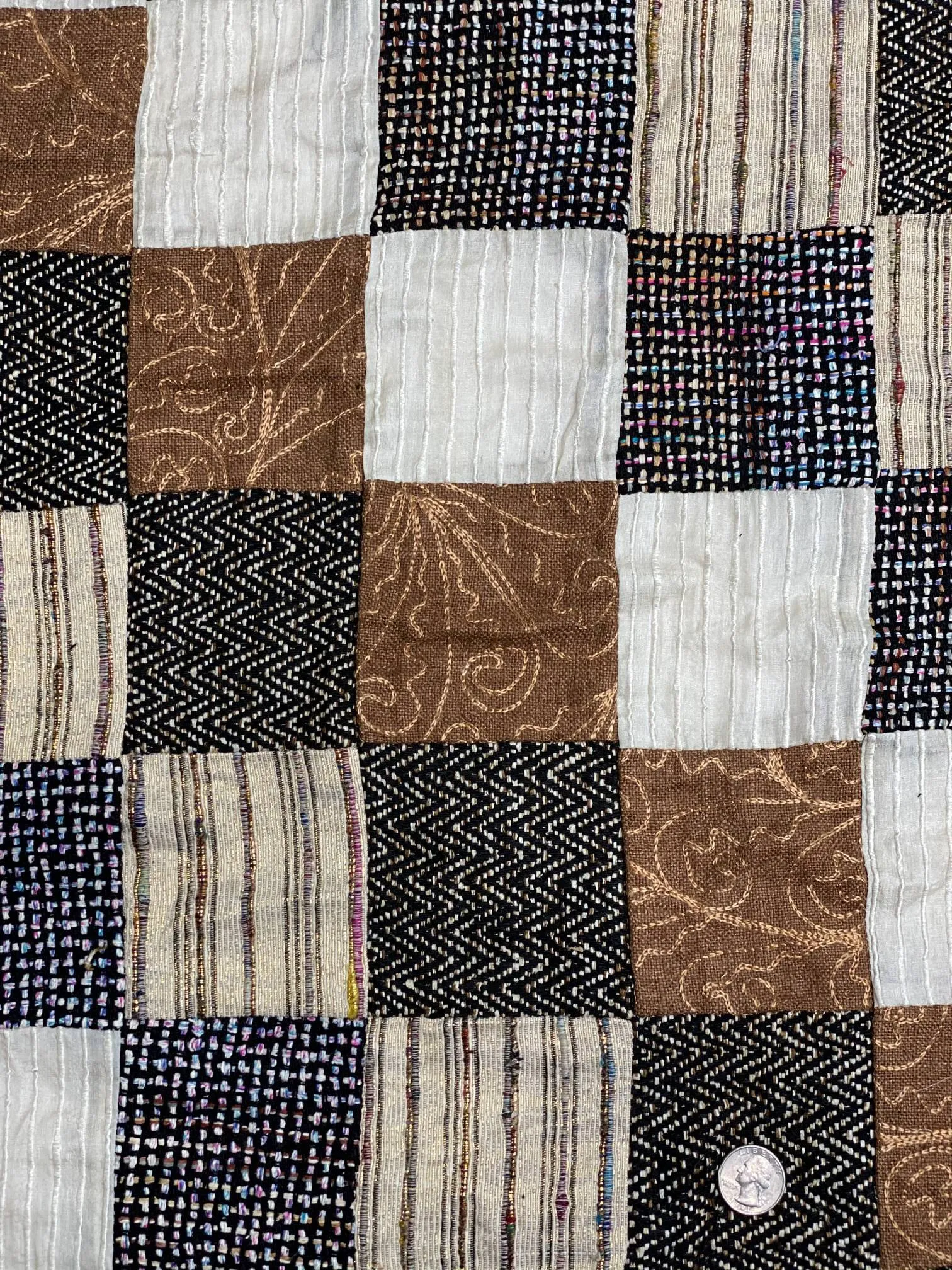 Silk Blend Multicolor Patchwork JEAD-024 Fabric