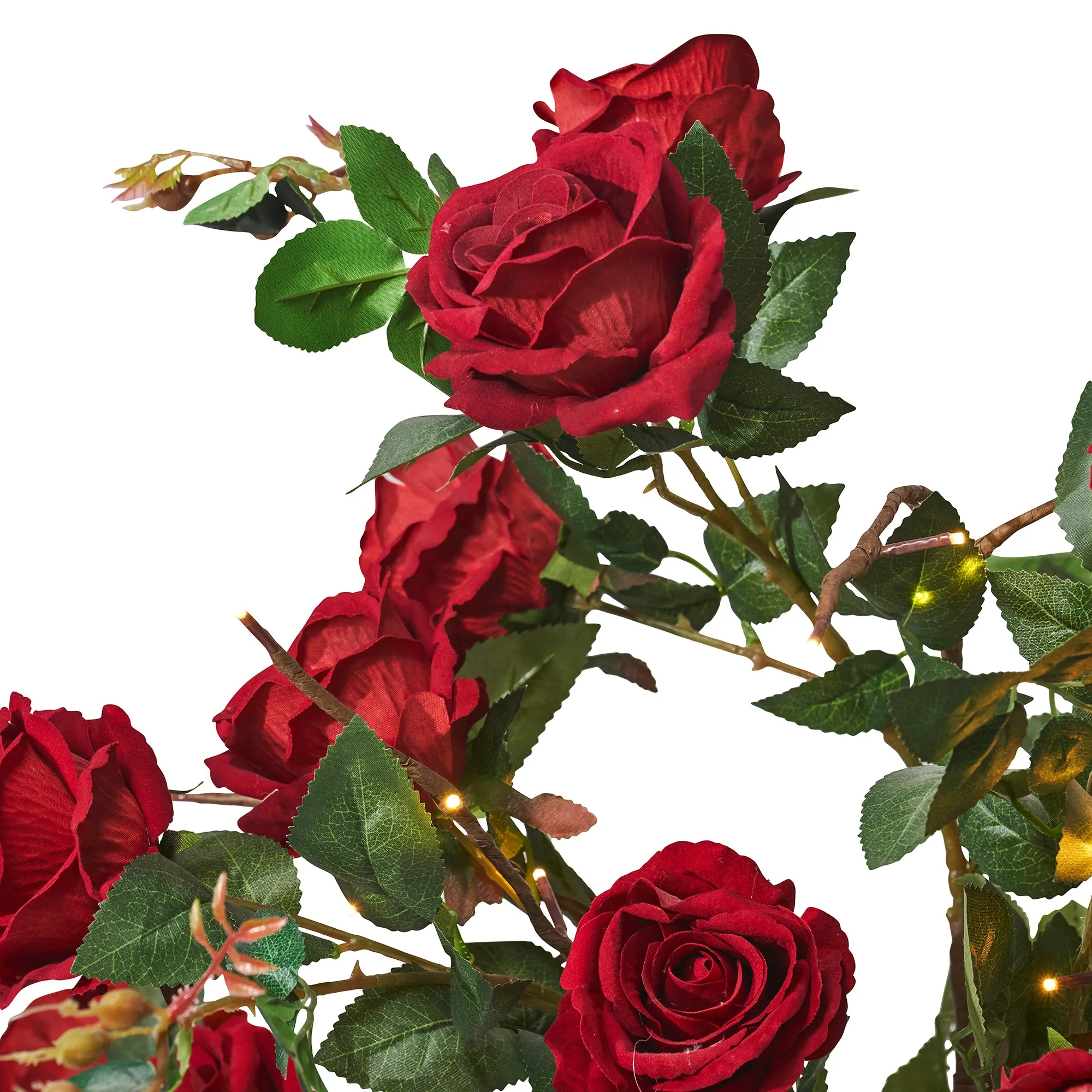 Small Red Rose Tree With  48 Warm White Led