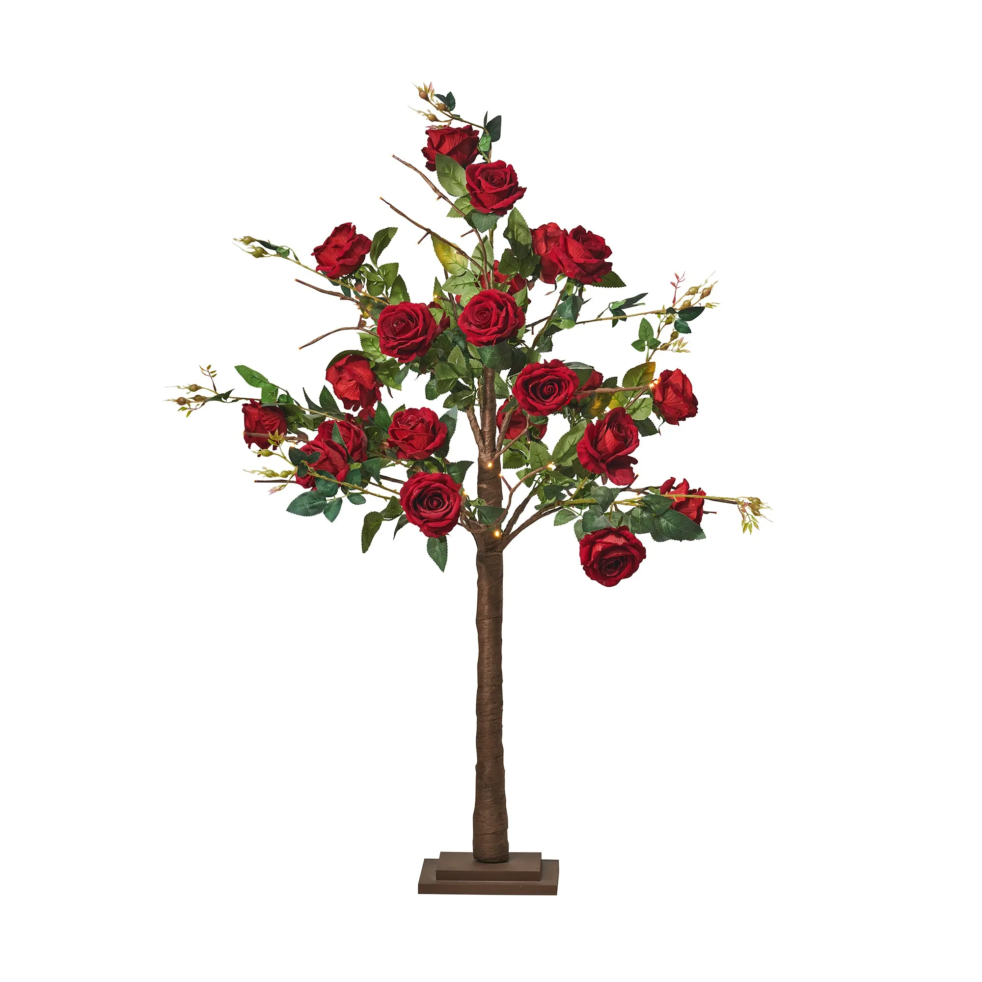 Small Red Rose Tree With  48 Warm White Led