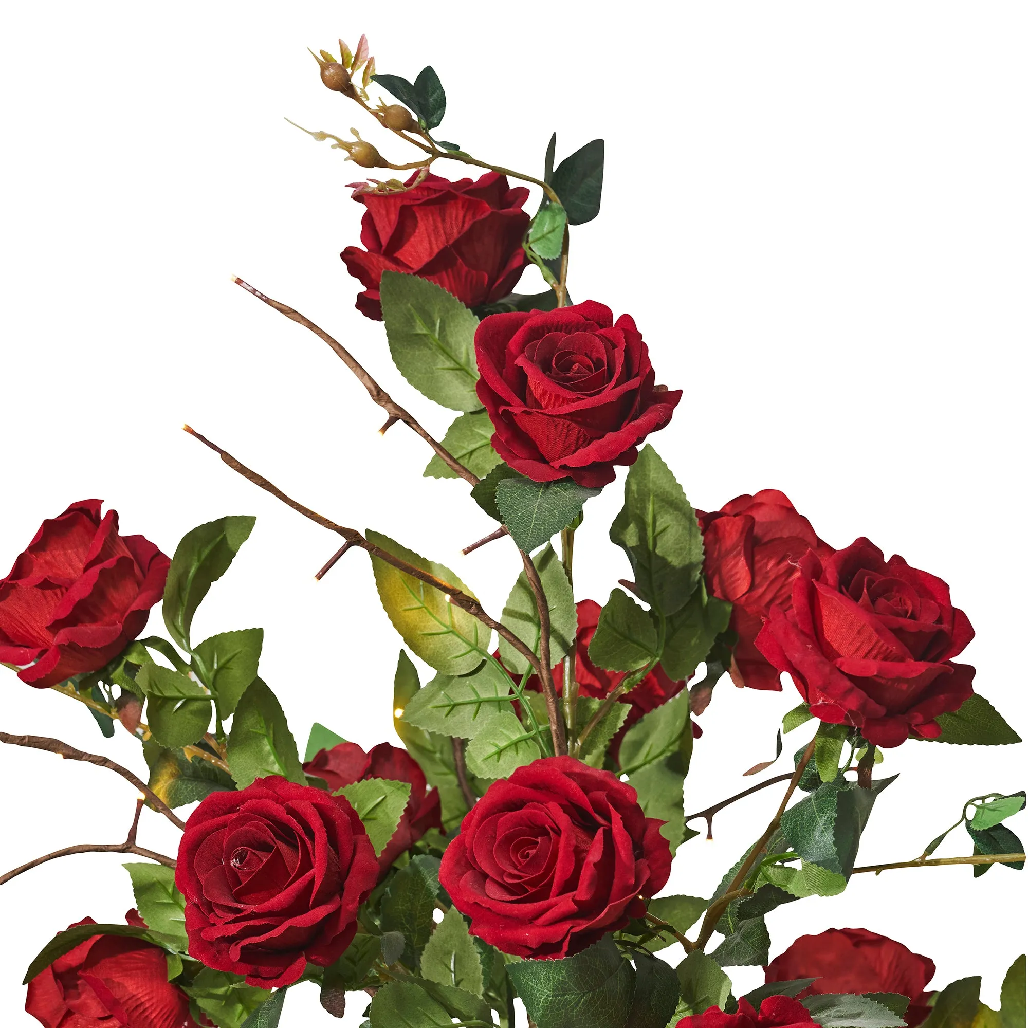Small Red Rose Tree With  48 Warm White Led