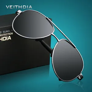 VEITHDIA Men's Sunglasses Brand Designer Pilot Polarized Male Sun Glasses Eyeglasses gafas oculos de sol masculino For Men 1306