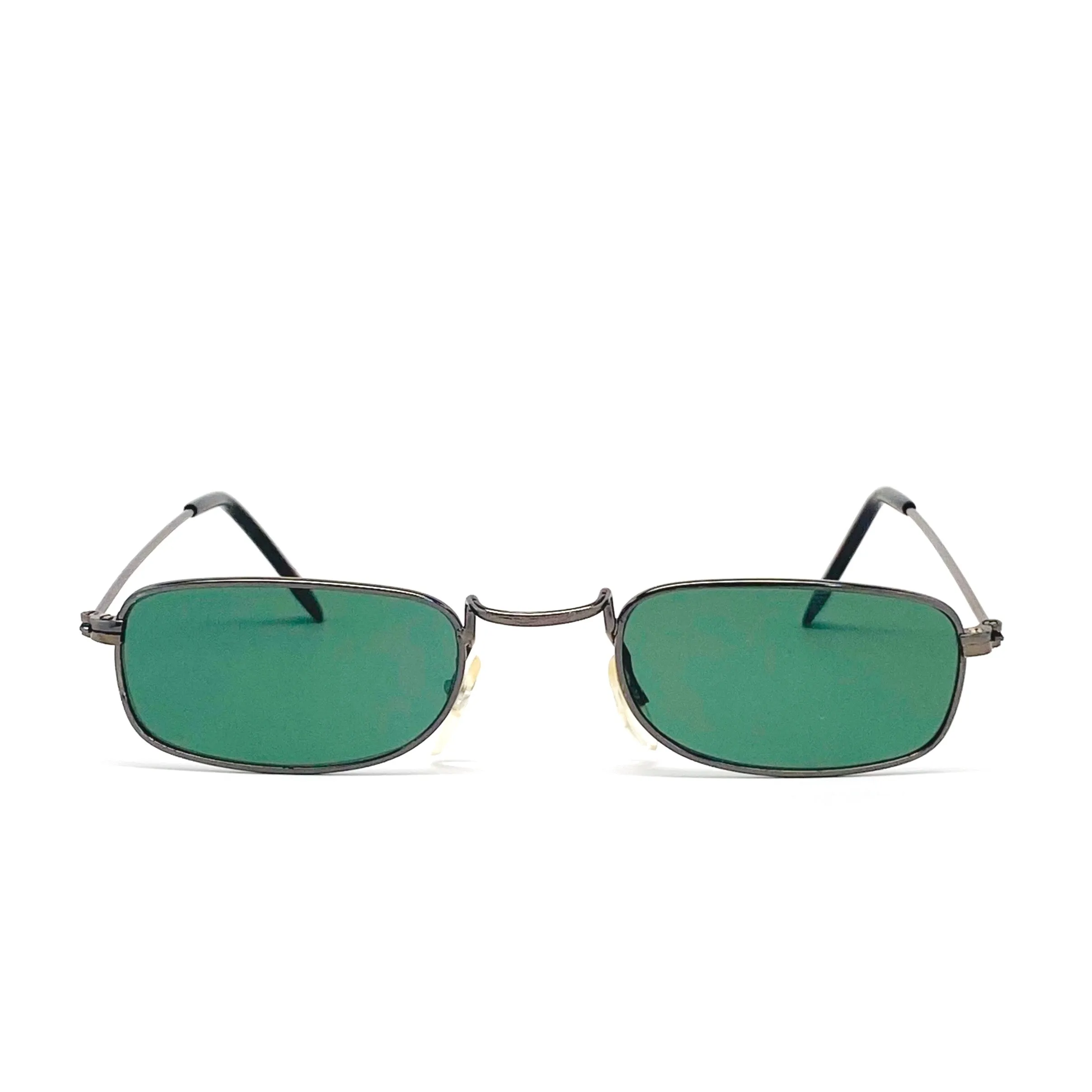 Vintage Small Size 1997 Rectangular Narrow Frame Sunglasses - Grey